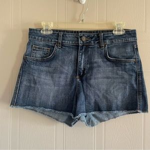 Edyson Los Feliz high waist cutoff blue denim jean shorts size 30